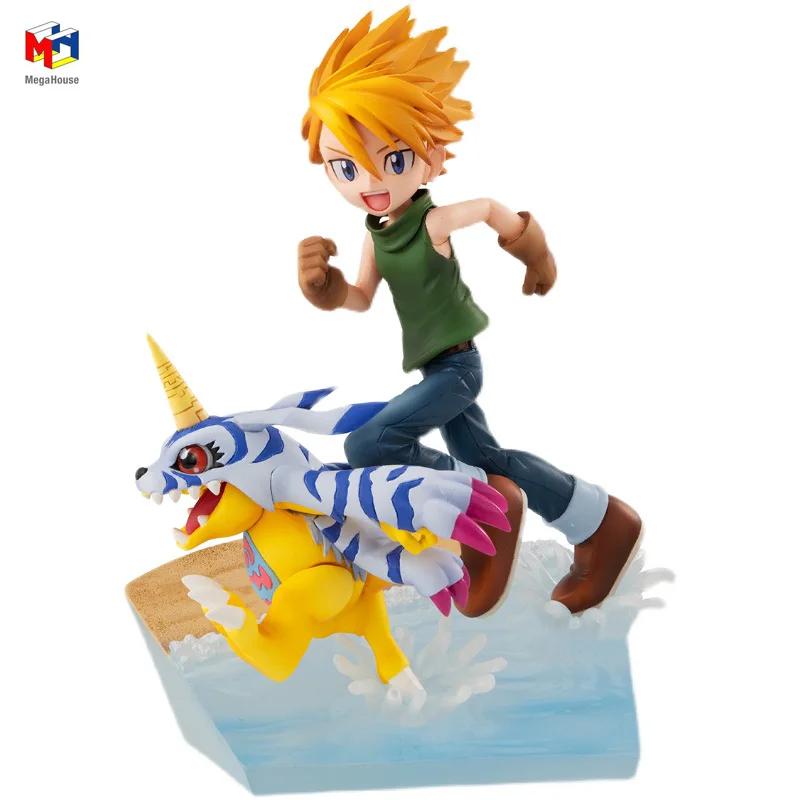 

In Stock Megahouse Gem Digimon Adventure Ishida Yamato Gabumon Original Anime Figure Model Toy for Boy Action Figures Collection