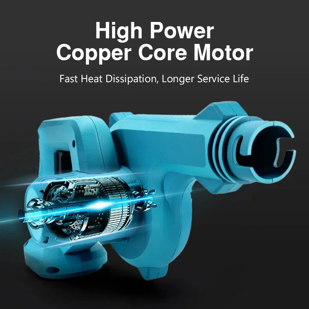 Cordless Electric Air Blower Vacuum Clean Dust Removal Snow Blower Machine Leaf Dust Collector Clean Power Tool for 18V Battery 2