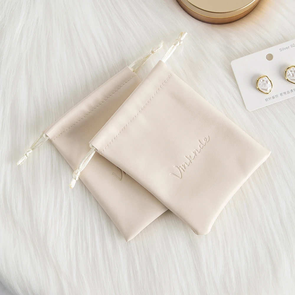 Personalisierte Schmuck-Leder-Geschenktasche PU-Zugbeutel für Ring, Ohrringe, Armband, Süßigkeiten, Reise-Parfüm, Hochzeits-Gastgeschenk-Organizer – Detail 15