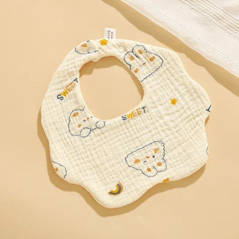 Bavaglini per bambini in spugna di cotone biologico con stampe carine adatte all