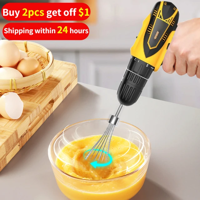 Kitchen Stainless Steel Egg Beater mixer for egg Baking kitchen accessories  Cream Butter Whisk Mixer Suitable For Electric Drill