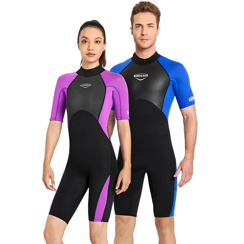 

New 2mm Neoprene Wetsuit Scuba Diving Men One Piece Swimsuit Thermal Bathing Suit Women Snorkeling Surfing Swimming Jumpsuit