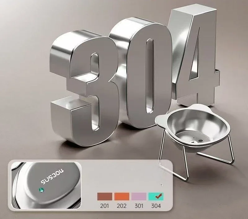 15 ° Neigbarer Erhöhter Hundenapf aus 304 Edelstahl Anti-Vorwürf-Napf für Haustiere Futter- und Wasserschale Wirbelsäulenschutz für Hunde und Katzen – Detail 11