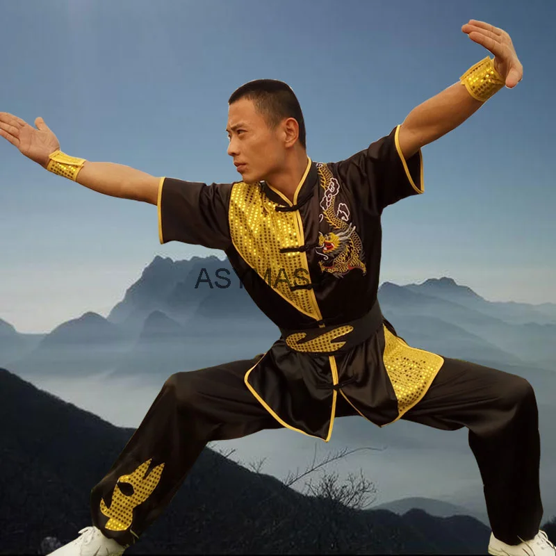 Chinese Traditional Costume Traditional Chinese Clothing Men Kids Embroidery Dragon Kung Fu Uniforms Oriental Children Tai Chi WuShu Shao Lin Costumes