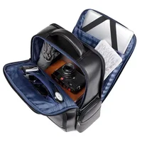 Men's Backpack Genuine Leather Laptop Backpack Waterproof Travel Backpack Teenager Boys Travel Bag Men Fashion School Bag 2