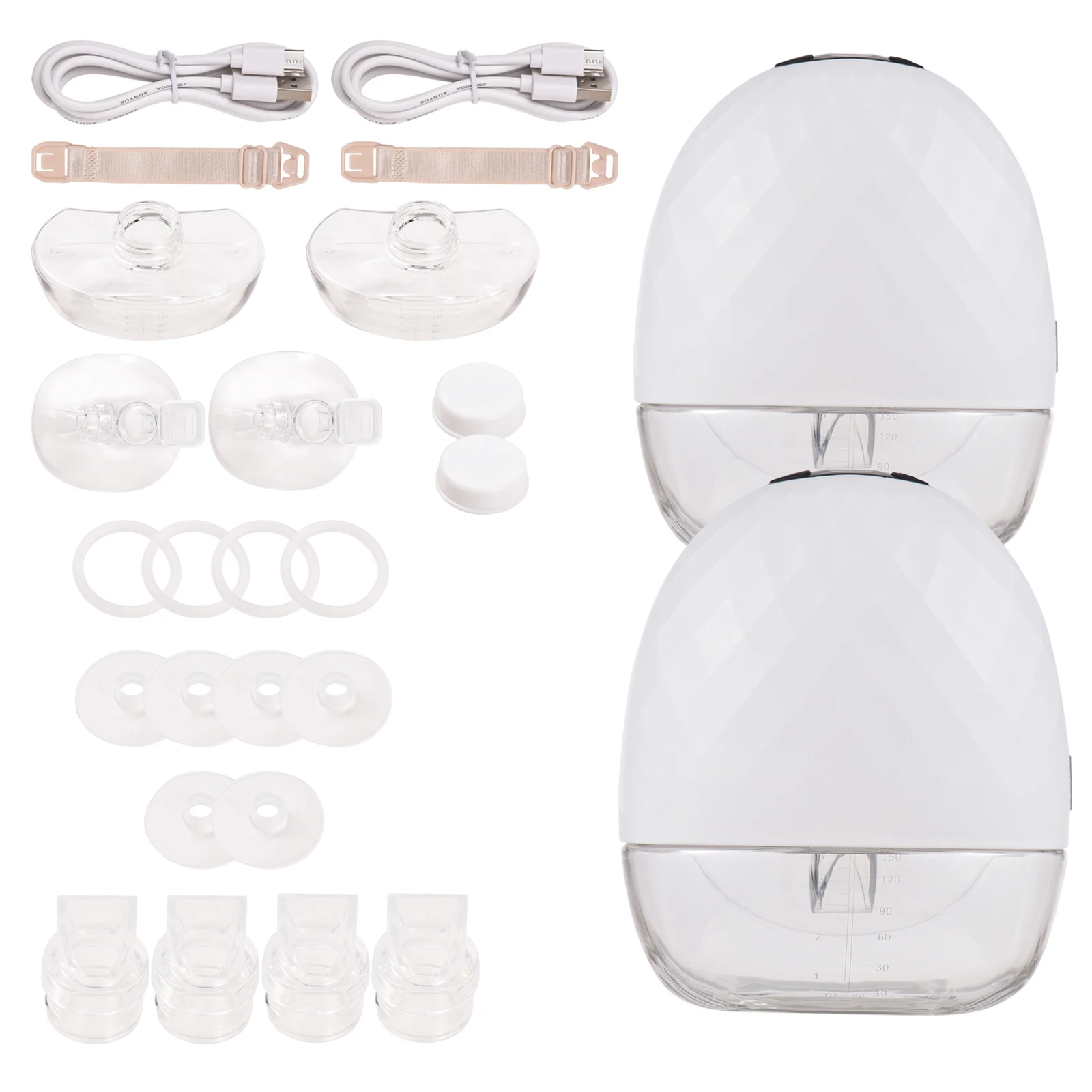 Wearable Breast Pump Hands Free Electric Breast Pump for Breastfeeding Low Noise with 150ml Milk Collector for Home Travel 2