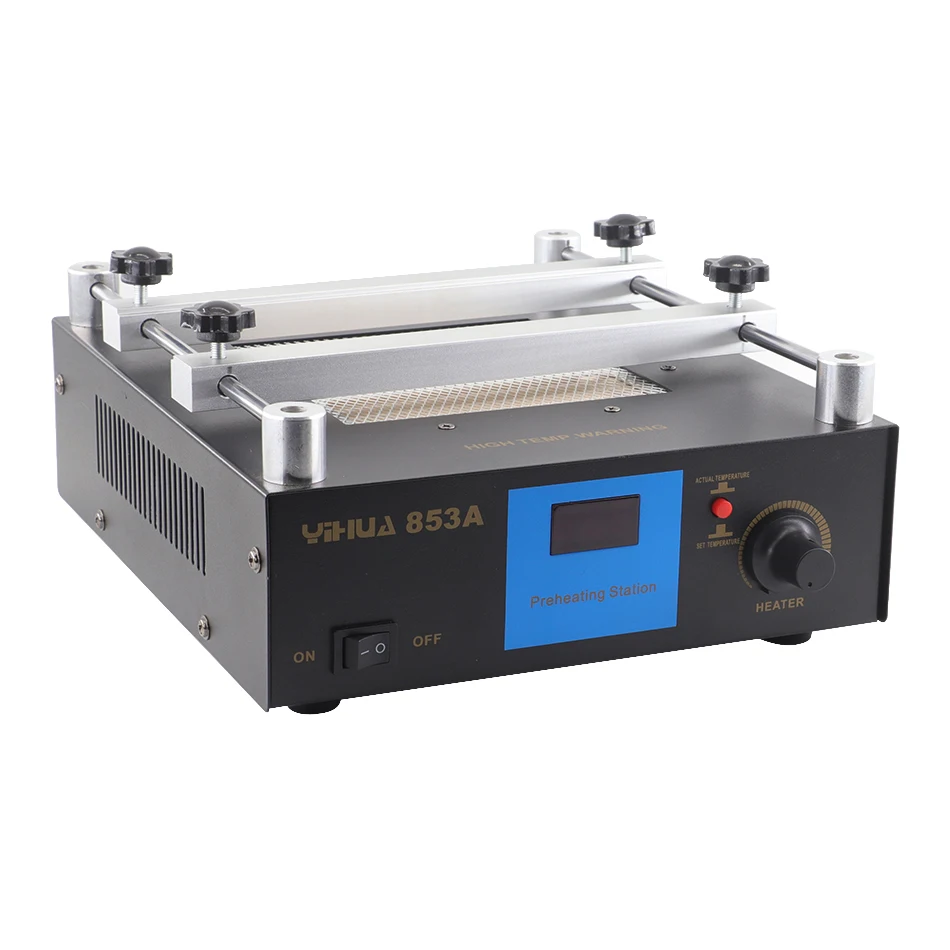 YIHUA 853A SMD BGA Rework Soldering Station Preheating Desoldering Welding Tools PCB Holder Rework Soldering Station Bottom Heat