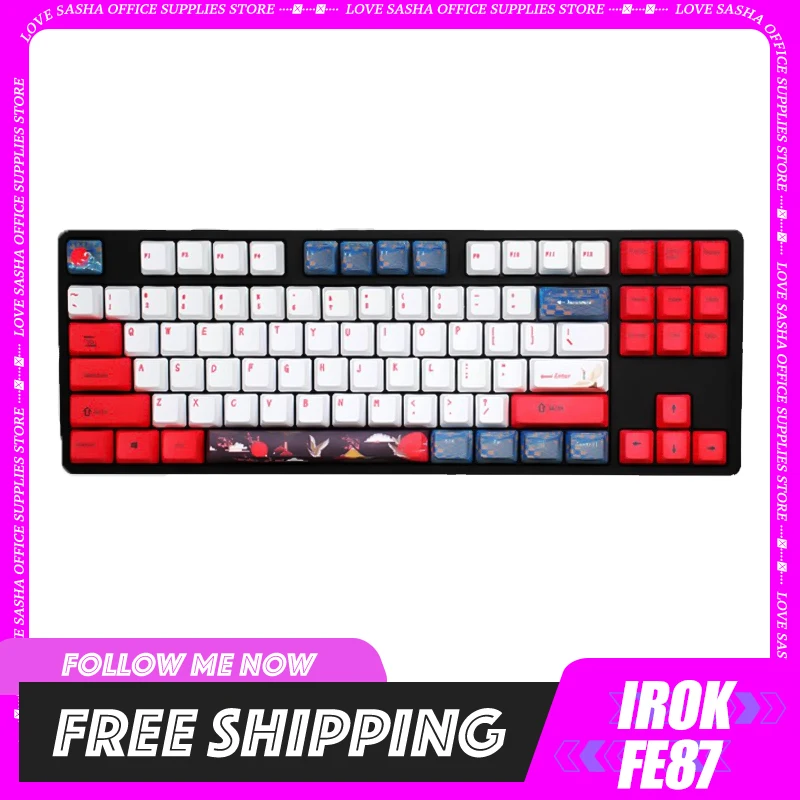 

Irok Fe87 Wired Keyboard 87 Keys Mechanical Gaming Keyboard Hot Swap Rgb/white Light Backlight Accessory For Gamer Office