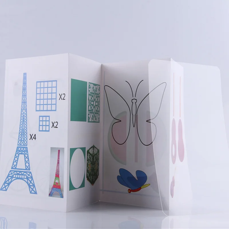 4 Sheets Random Special Paper Mold Template Drawing 3D Copy Plate for 3D Printing Pen for Kids Drawing Stencils Doodle 3d printing pen