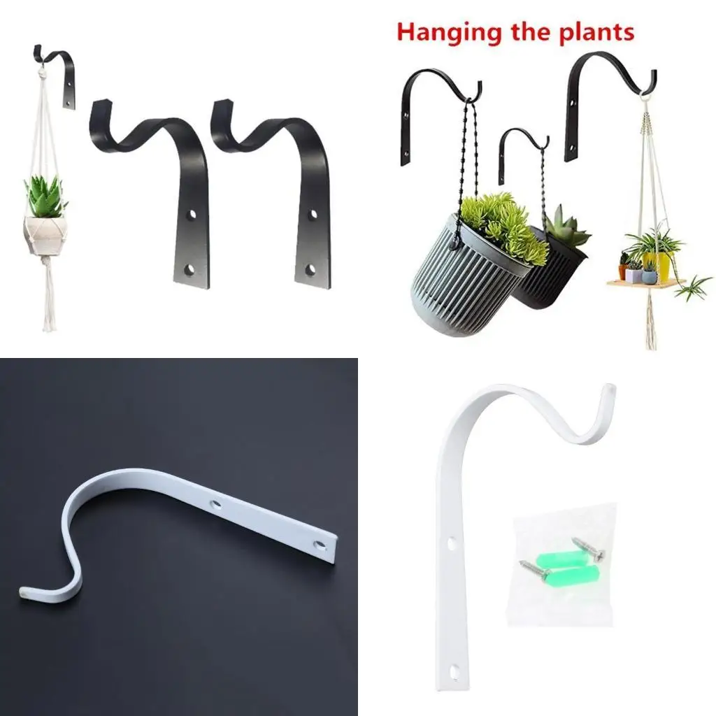 Hand-Forged Heavy Duty Outdoor Plant Hanger Brackets