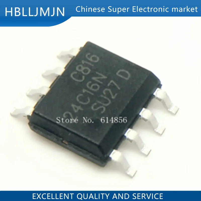 50PCS AT24C16 24C16 AT24C16N SOP 8 AT24C02 24C02 AT24C04 24C04 AT24C08 ...