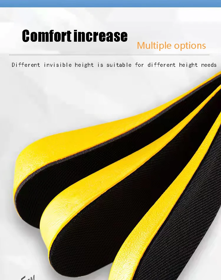 1 pár férfi és női 1,5-3,5 cm-es láthatatlan magasságnövelő, kényelmes, lélegző, ortopédiai talpbetét lábápoláshoz_voghion.com
