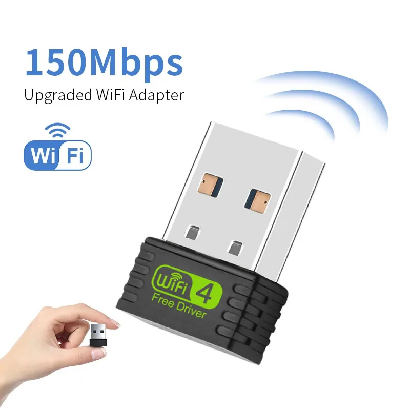 2.4GHz bezprzewodowy karta sieciowa WIFI 4 USB Adapter Free Drive USB Ethernet Adapter wifi odbiornik karta Lan do laptopa stacjonarnego