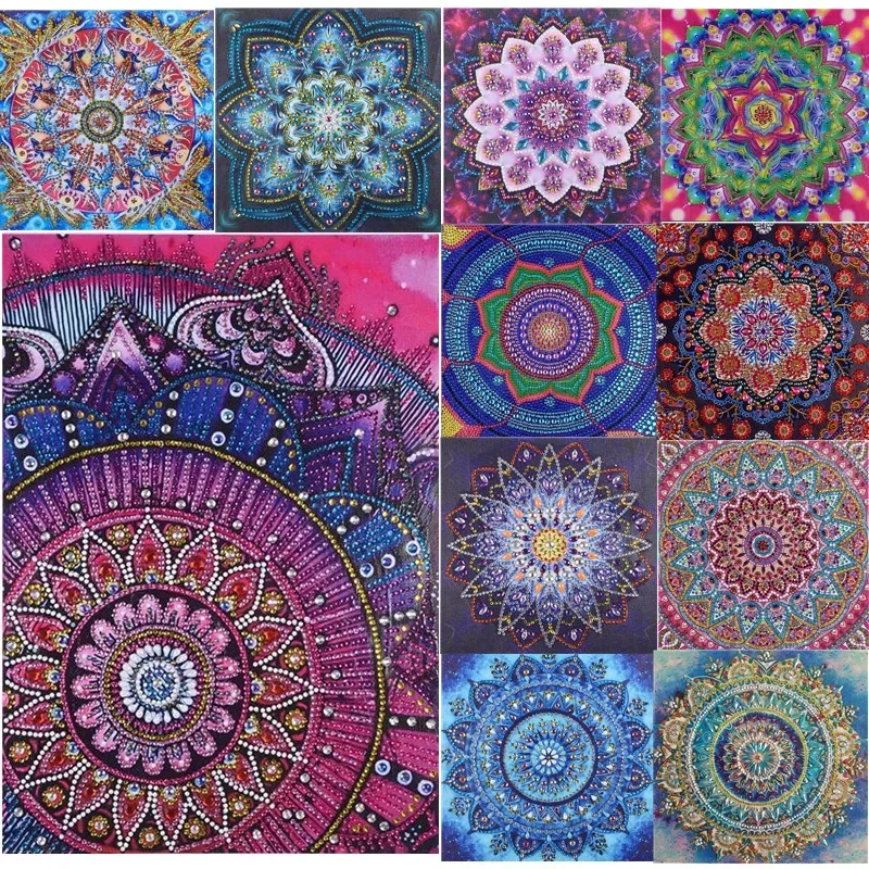Special Shaped Diamond Painting Flower Mandala 5D DIY Diamond Embroidery Art Kits Home Decor Rhinestone Cross Stitch Decoration