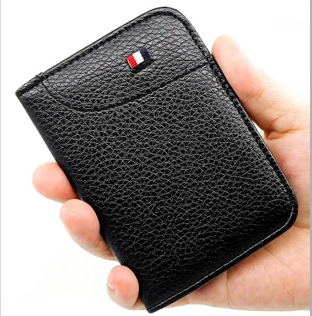 H014 New Wallet Men's Short Small Multifunctional  ID Card Holder PU Leather Business Men Purse Fashion High-quality Casual Bag 6
