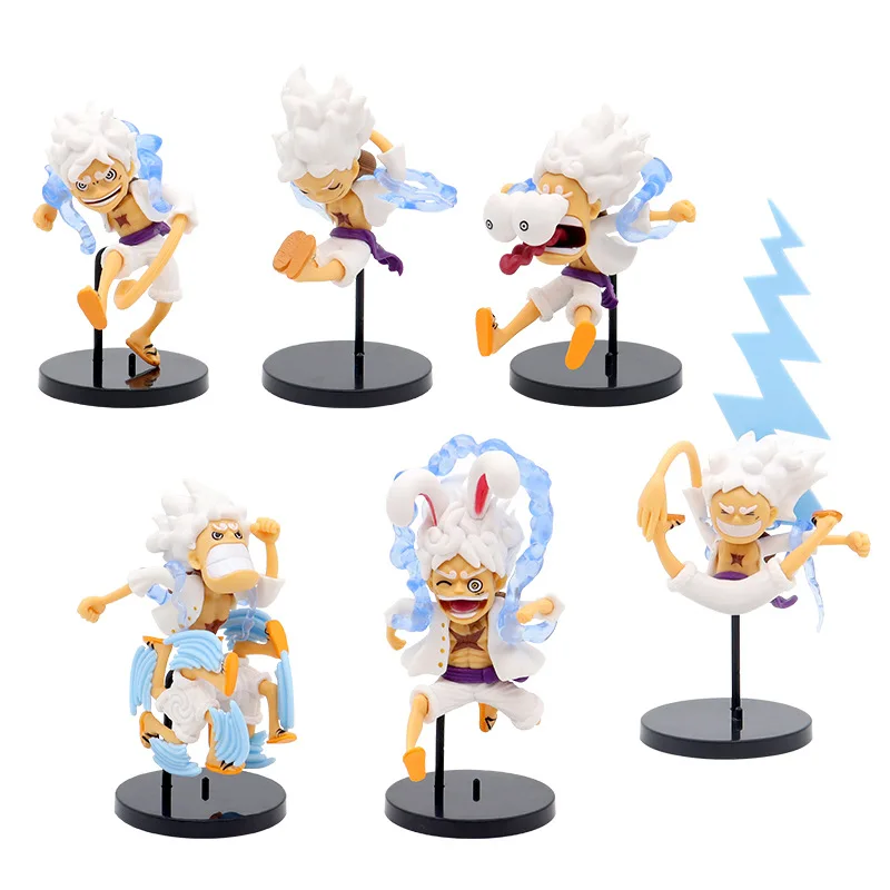ONE PIECE 　フィギュア6種セット♪ Hot One Piece Anime 6pcs/set Figure Luffy Nika Gear 6