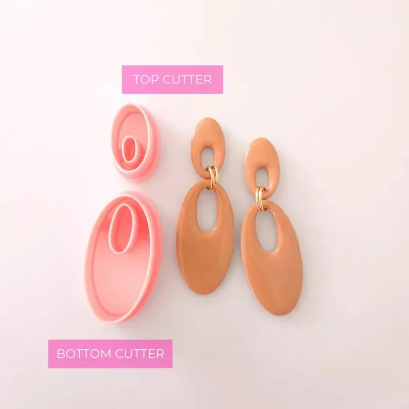 Polymer clay cutter set STATEMENT NO DRILL elongated daggers boho abstract geometric shape large earring tools