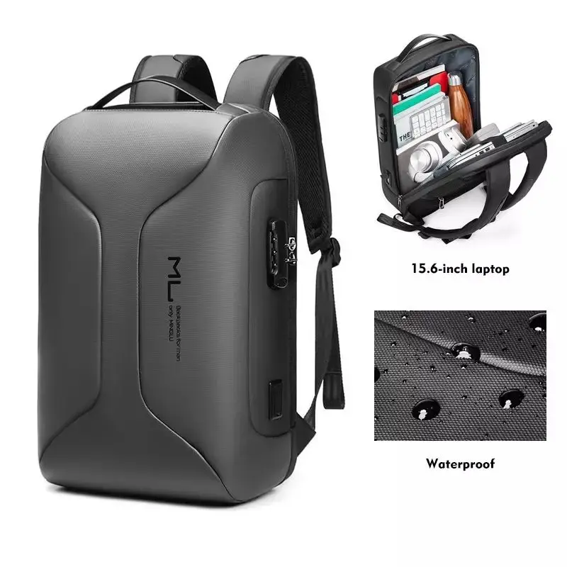 Waterproof Laptop Backpack with USB Charging for Men