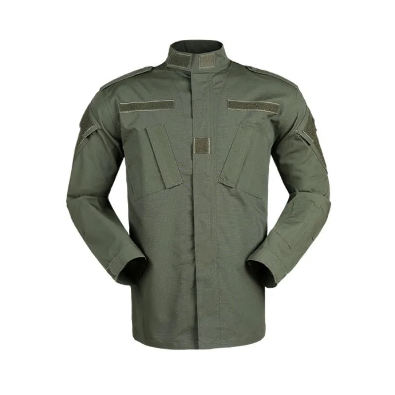 Military Uniform Olive Green Tactical Uniform Paintball Uniform Hunting Uniform Multi Pockets Suits Durable Wear Working Clothes 3