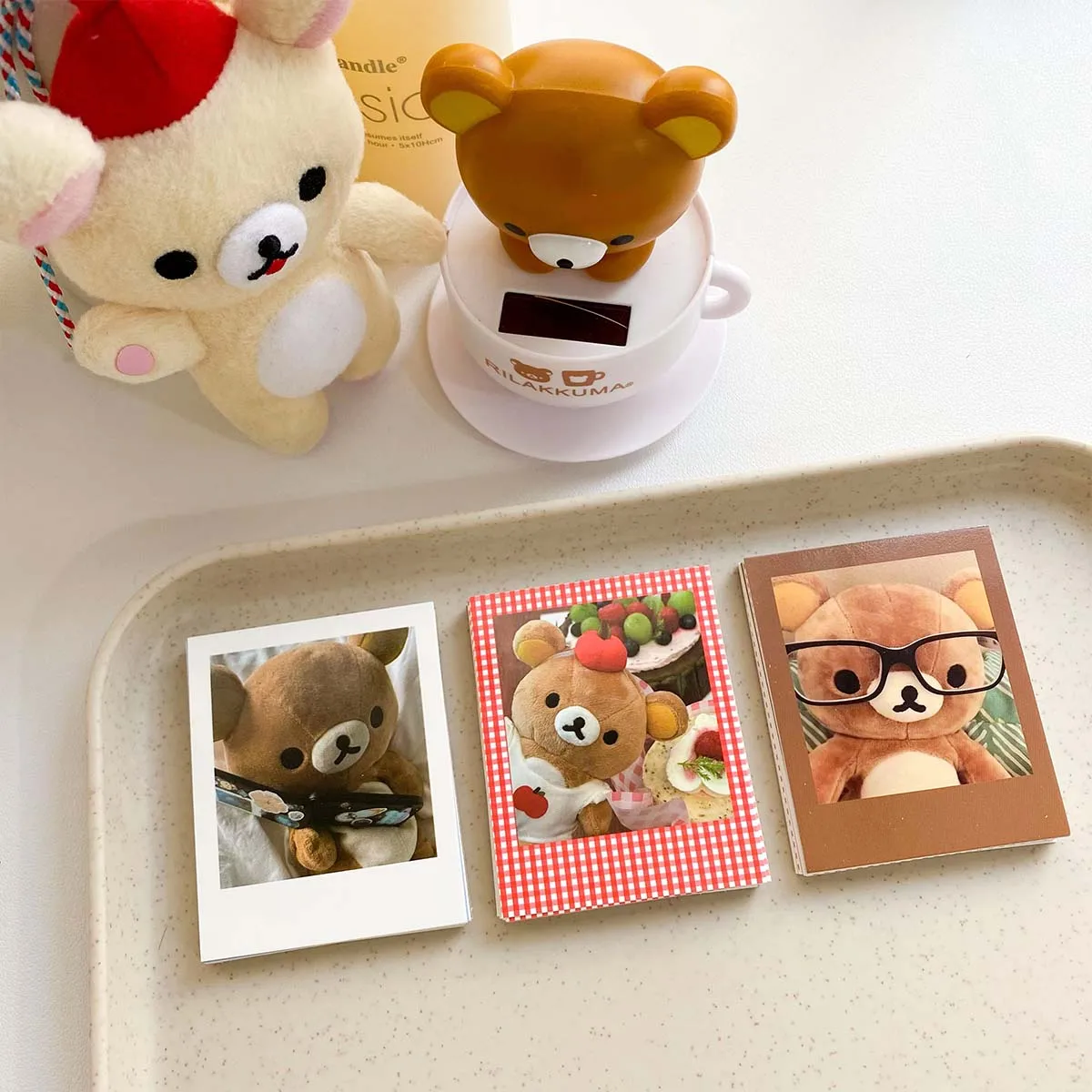 Cute Bear Polaroid DIY Scrapbook Decor Memo Pads Vintage Kawaii Plush Photo Cards