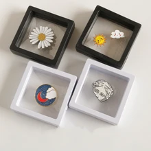 

Badge Storage Box Transparent Dust-proof Medal Jewelry Box Large Capacity Brooch Wall Display Frame Pin Gift Box Collection
