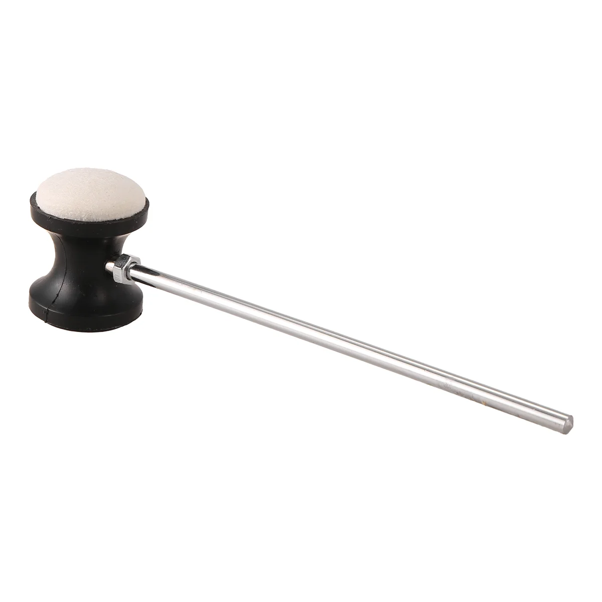 B48B-Stainless steel & felt Shaft Black Drum Pedal Bass Drum Beater Instrument Accessory Part