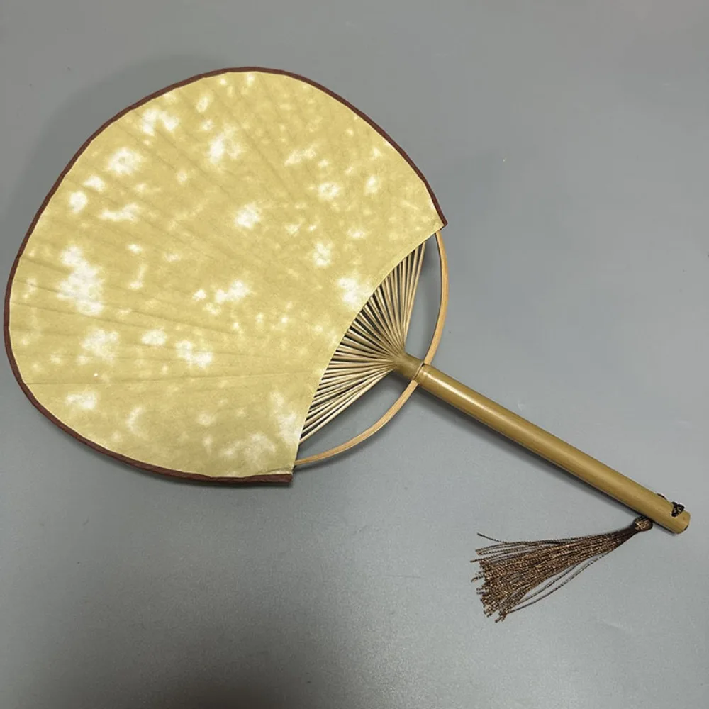 정교한 빈티지 손으로 그린 부채, 태슬 장식, 빈 손부채, 대나무 손잡이, 중국 스타일 DIY 부채, 방 장식