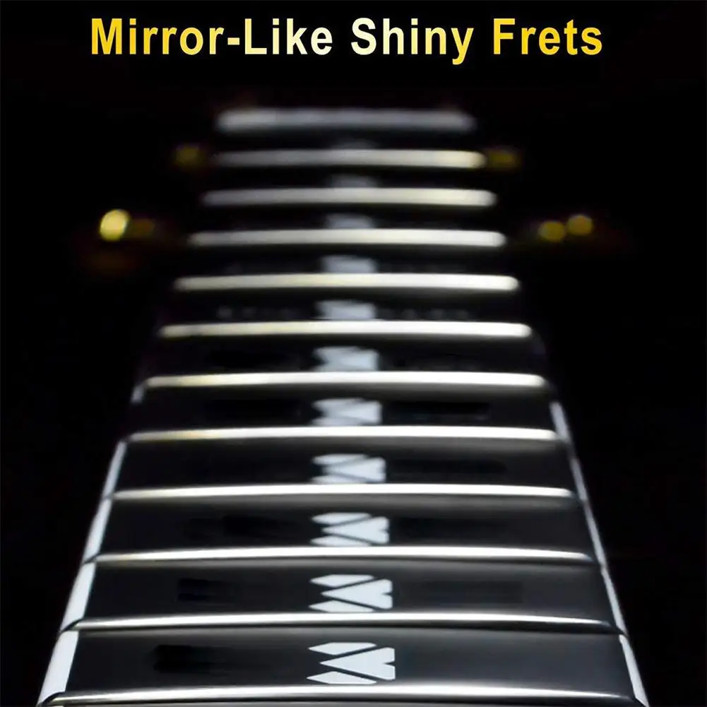 Guitar Fretboard Stickers Guitar Fret Crowning File With Small/Medium/Large 3 Crowning Grooves Fret End Dressing File Professional Luthier Tool
