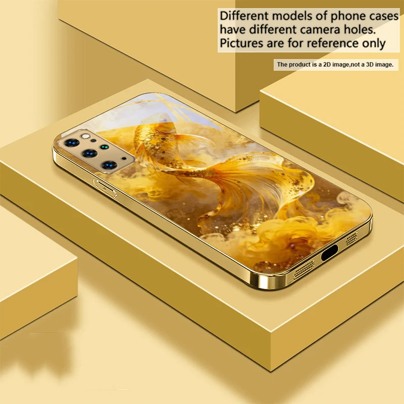 Harmonious Golden Carp Glass Phone Case