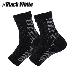 Comfort Relief Compression Socks for Neuropathy and Swelling Relief (Black White)