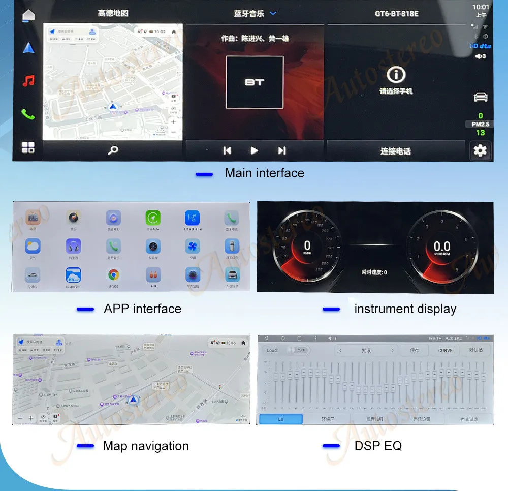 Auto Stereo Carplay Android 13 For Porsche Cayenne 2010-2017 Car GPS Navigation