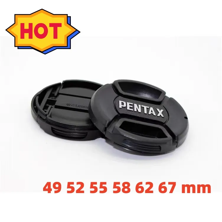 

49 52 55 58 62 67 mm Center Pinch Snap-On Front Lens Cap Cover for pentax PK dslr camera K-1 K-S2 K-S1 K10D K20D K7 K5 Kr Km Kx