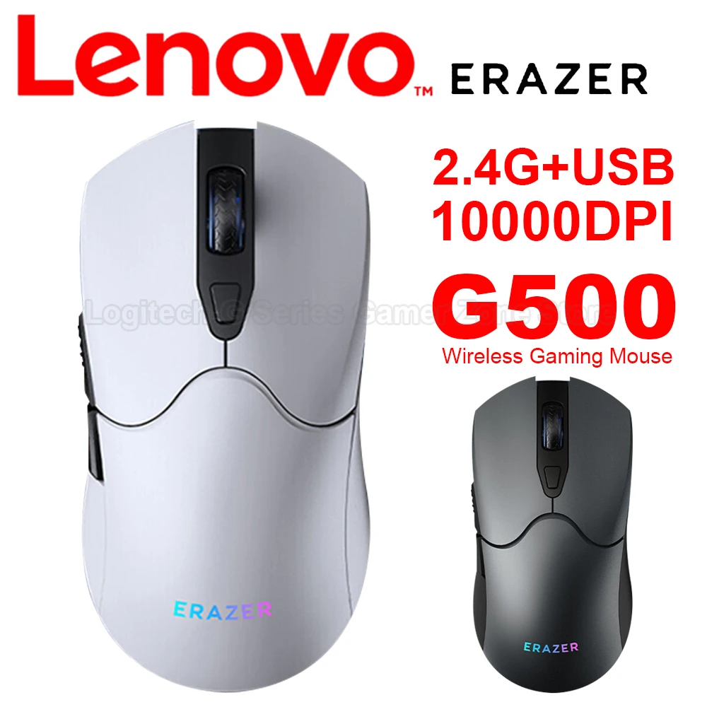 vidne meditation lastbil Lenovo Erazer G500 Gaming Wireless Mouse with 10000DPI Wired/Wireless Dual  Mode PMW3325 2.4G+USB for Windows 7/8/10/11| | - AliExpress