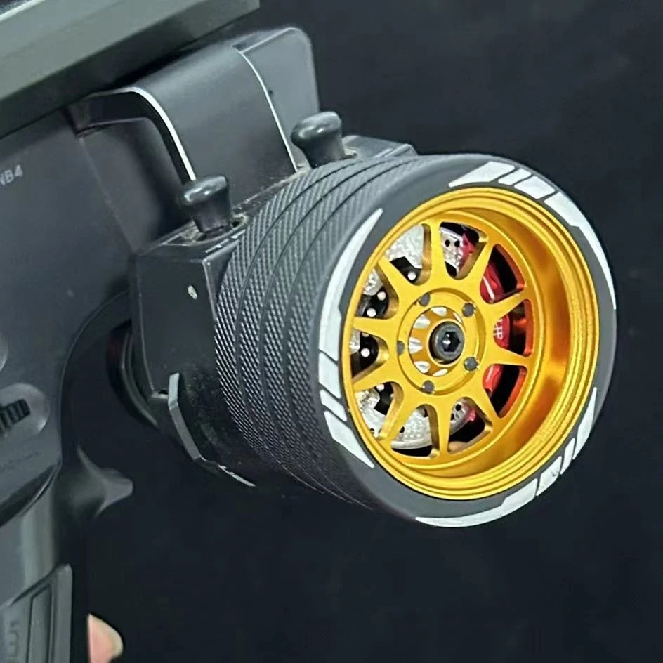 Metallo Rc Telecomando Trasmettitore Volante Volantino Per Flysky Nb4 Sanwa Mt4 Futaba 3Pv Wfly X9