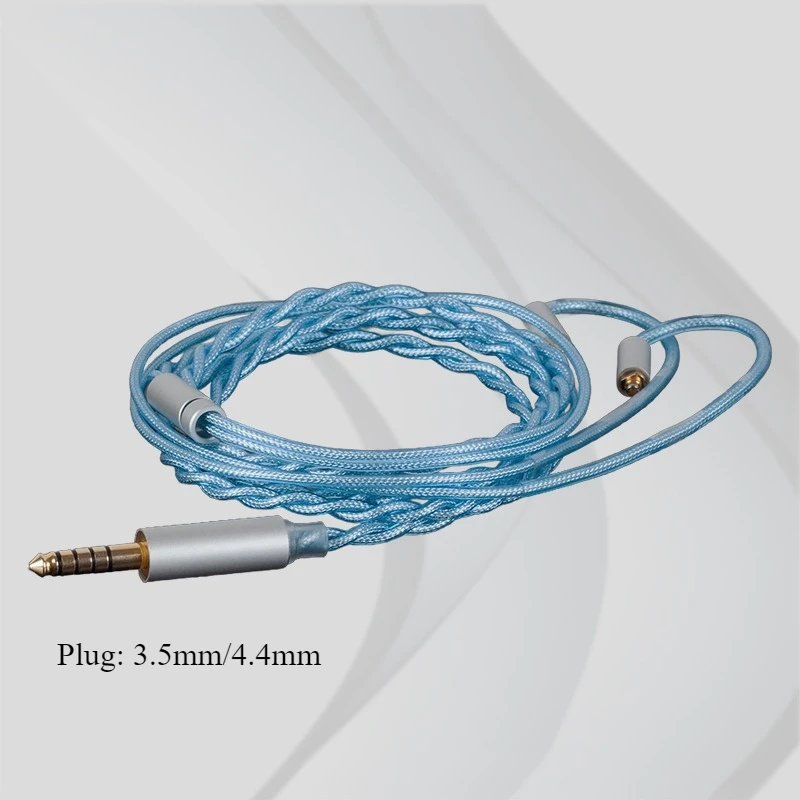 Cavo upgrade cuffie hifi in rame placcato argento 3,5mm 4,4mm_voghion.com