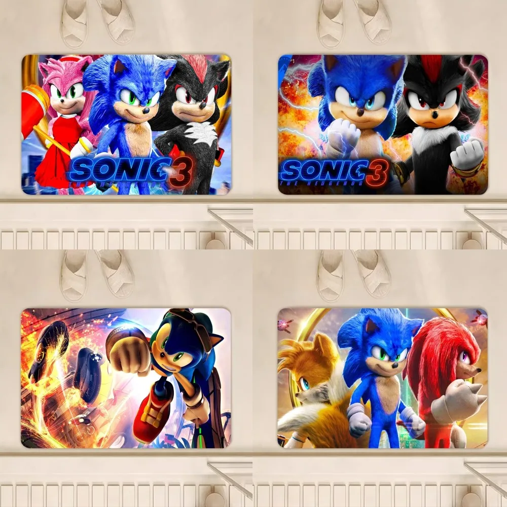 

Film Cartoon the H-Hedgehog S-Sonic 3 D Floor Mat Bedroom Kitchen Absorbent Foot Door Bath House Super Non-slip