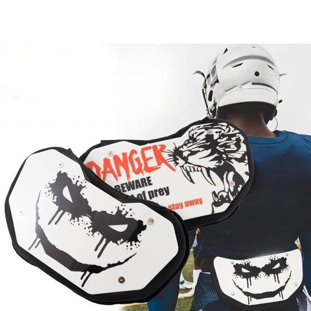 Football Back Plate Rugby Back Pads Shock Resistant Rugby Gear Rear Lower Back Protector for Football Game Athletes Teenagers