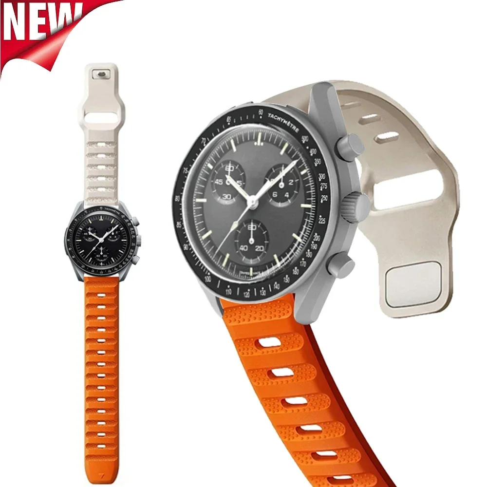 Cinturino In Silicone Morbido Da 20Mm Per Omega X Swatch Joint Moonswatch Planet Band Bracciale Sportivo A Sgancio Rapido Per Samsung Galaxy Watch 6