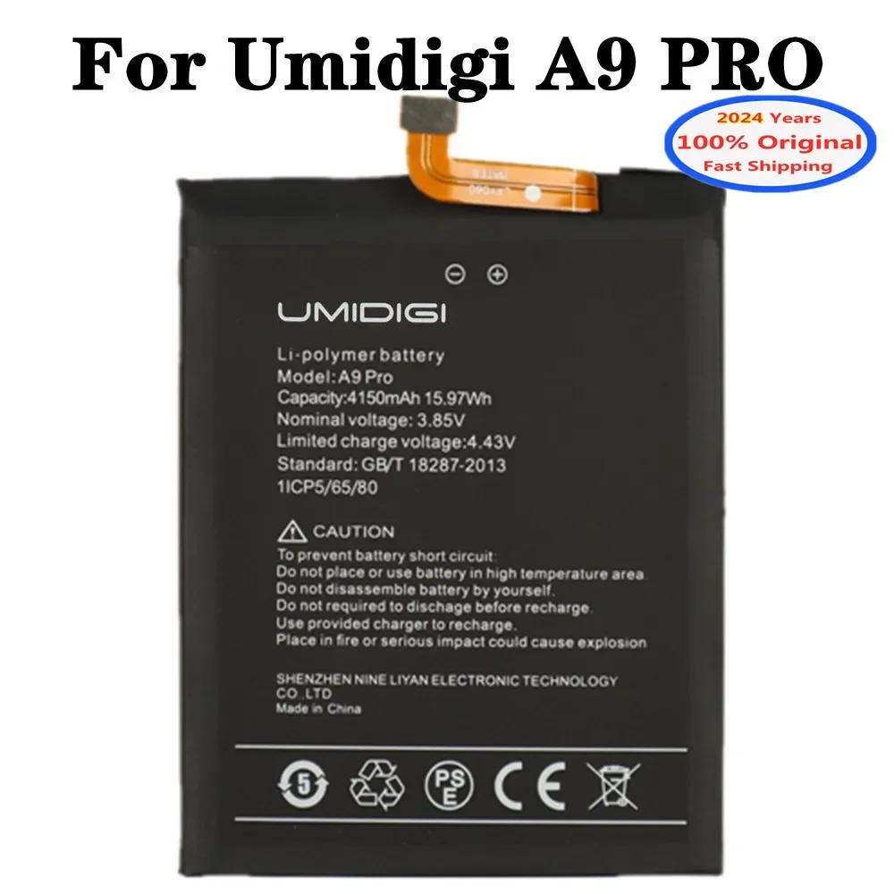 

2024 High Quality 100% Original Replacement Battery For UMI UMIDIGI A9 Pro A9Pro 4150mAh Mobile Phone Batteries In Stock