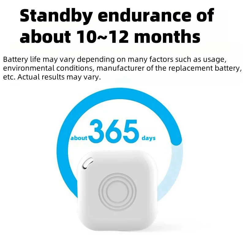Xiaomi Bluetooth Locator IP65 Waterproof Works With Apple Find My (iOS Only) Smart Tag Tracker Item Locator For Bags Luggage