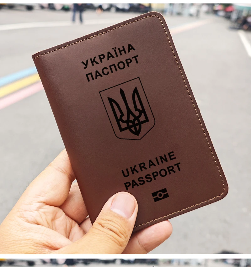 Handgefertigte Ukrainische Reisepasshülle Aus Echtem Leder_voghion.com
