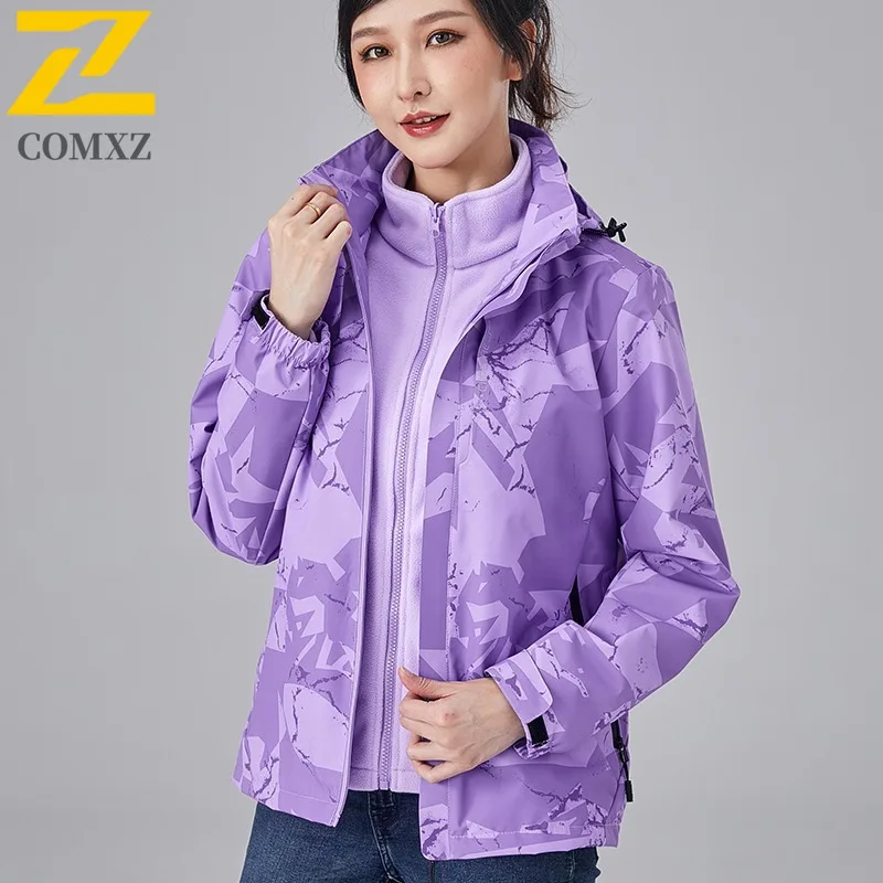 COMXZ Men Winter Jackets Thickened Outdoor Ski Wind Resistant Warm Parka Minimalist Hooded Lightweight Cold Proof Outerwear