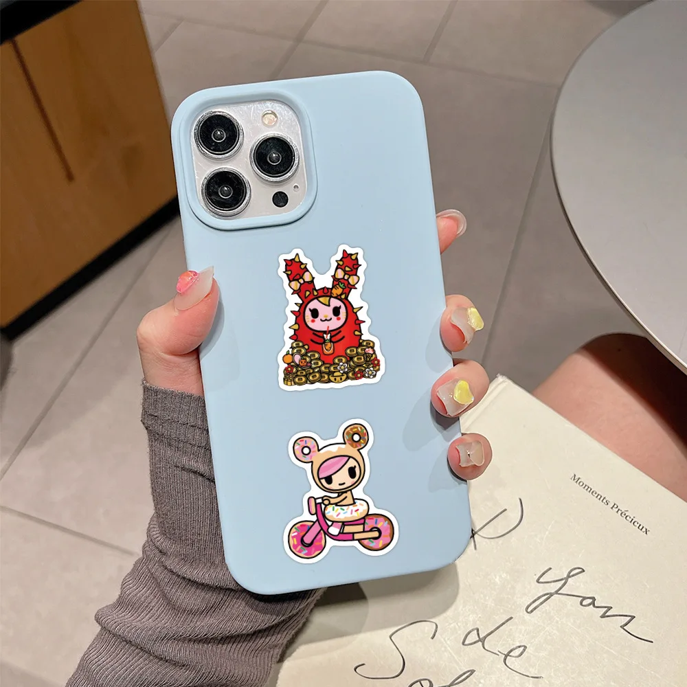 50PCS Okidokit 스티커 낙서 스티커 DIY 일기 전화 케이스 수제 스크랩북 미적 스티커