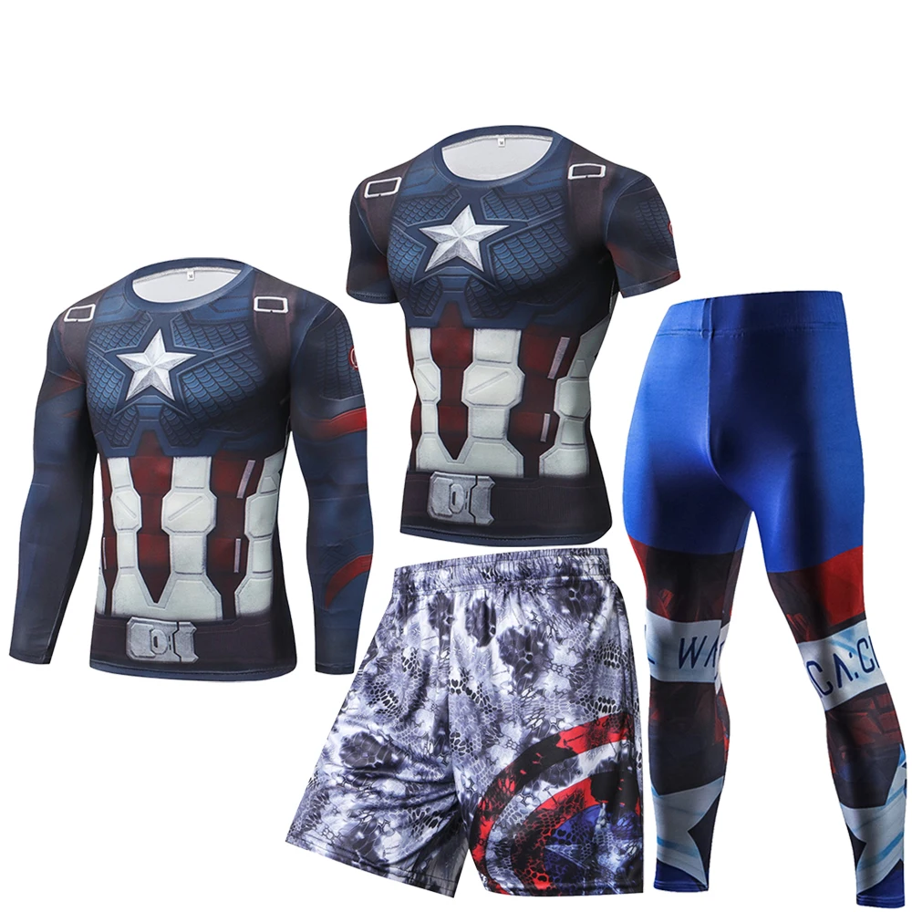 

Rashguard Men's Cycling and Jogging Set Men's Running and Quick Drying Clothes Basketball Fitness Tights Men's Running Set Gym