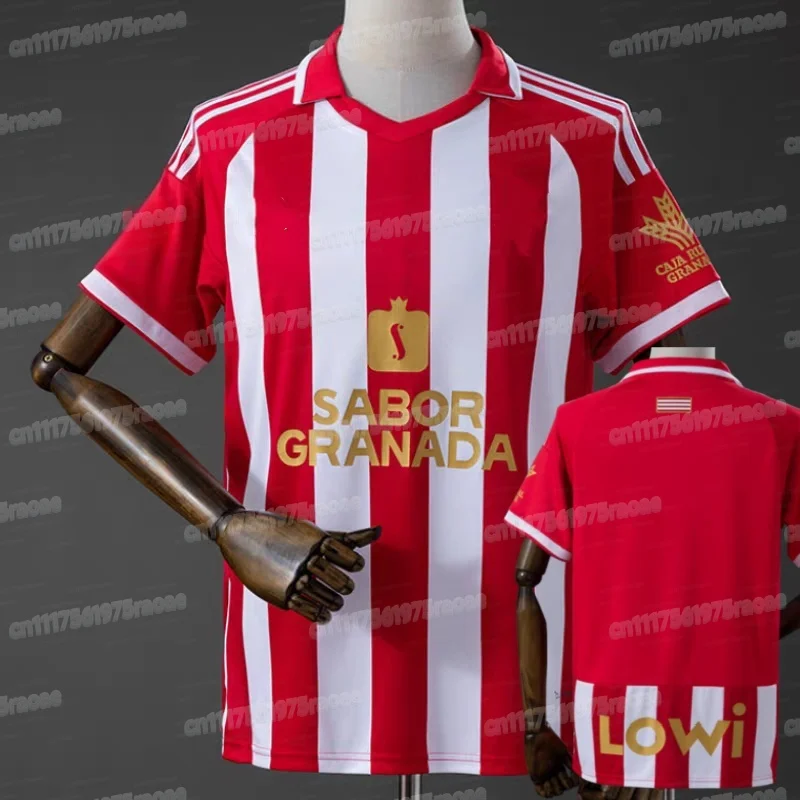 2026 Granada (Segunda División Ó N) Fan-Fußballtrikots im 3D-Druck im Retro-Stil, beliebt bei Fans, Familien-Tops, Kurzarm