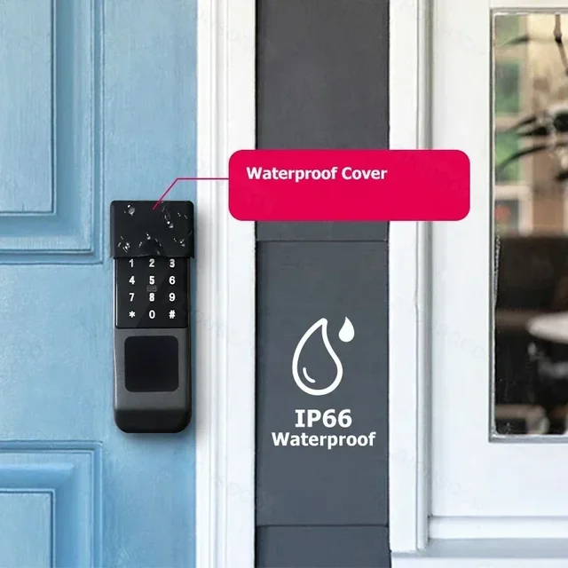 Tuya WIFI Version Double Side Fingerprint Lock Outdoor Gate Waterproof TTlock APP Passcode Rfid Card Keyless Smart Door Lock 2