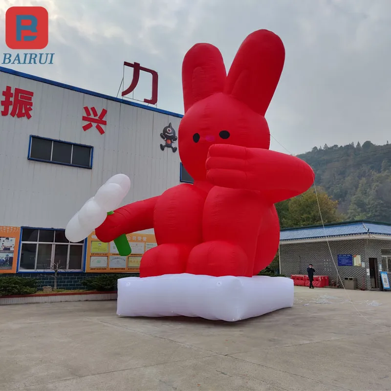 Giant inflatable cartoon glowing rabbit air model shopping mall outdoor decoration props can be customized 5