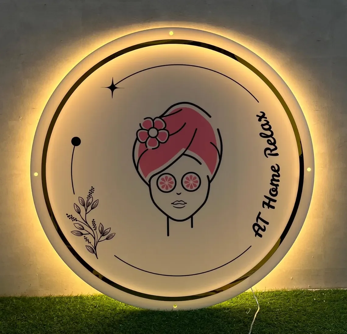 Custom LED Acrylic Metal Business Logo Sign 5