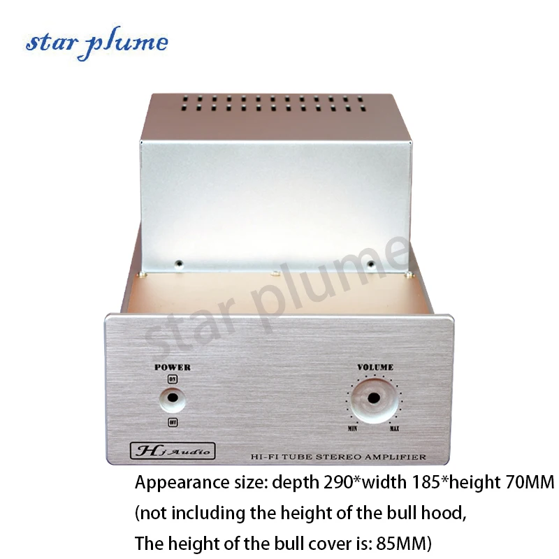 (290*185*70MM) Iron Aluminum Power Amplifier Case Single-Ended, Push-Pull EL84/6AQ5 Vacuum Tube Amplifier Chassis Shell DIY Box