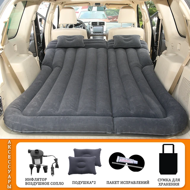 Inflatable Car Mattress Auto Air Seat Mattress Bed With 2 Travel